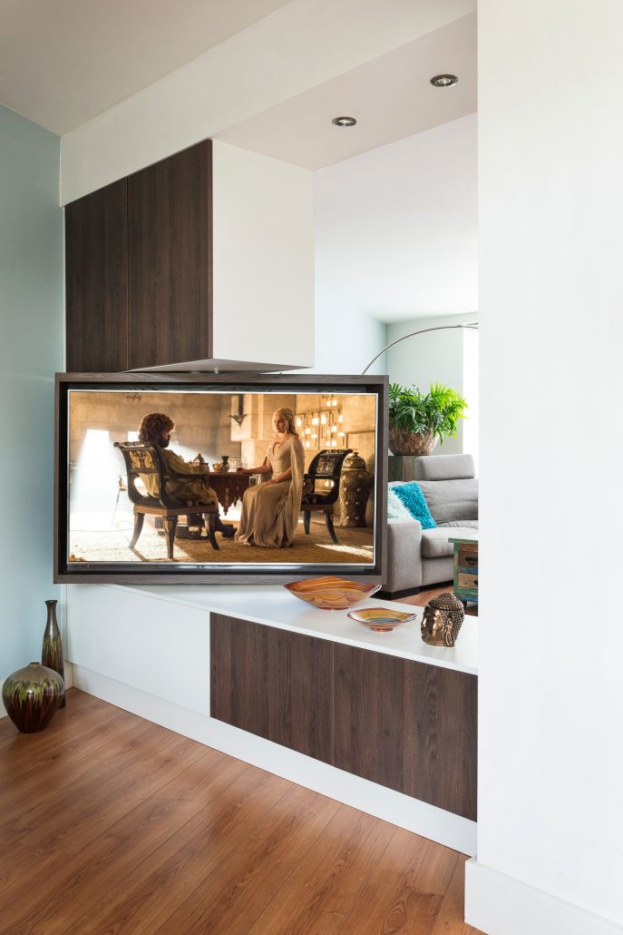 Mexico Omgekeerd composiet TV meubel met draaiplateau – JM interieurbouw
